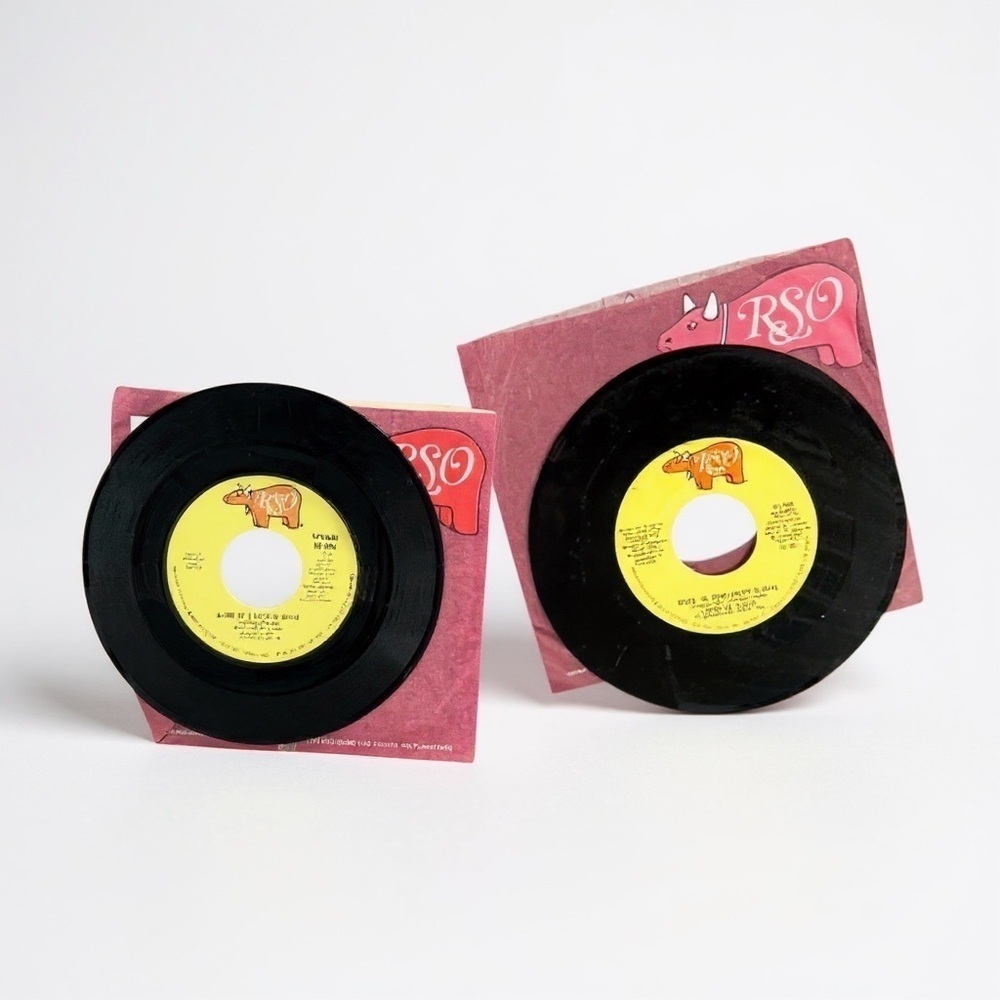 VINTAGE GREASE THE MUSICAL 45s - vinyl you’re the one that i want, summer nights